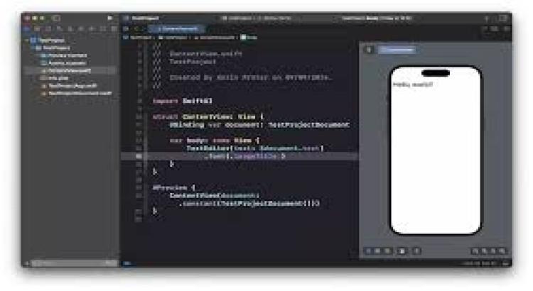 develop a native iOS app in Swift