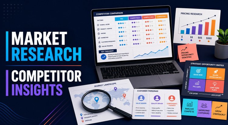I will research your market and competitors for growth