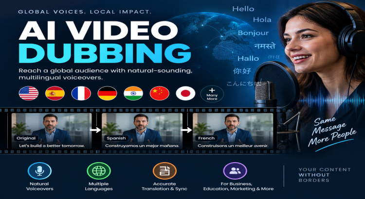 I will dub your videos with AI voices in multiple languages